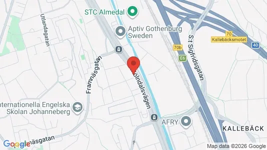 Lägenheter till salu i Johanneberg - kort over placeringen