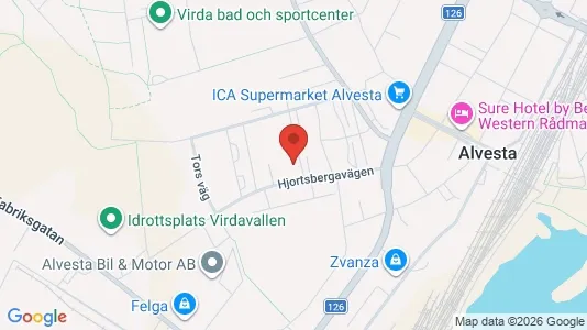 Lägenheter att hyra i Alvesta - kort over placeringen