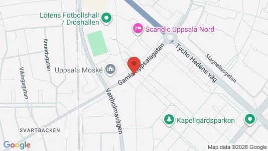 Lägenheter att hyra i Uppsala - kort over placeringen