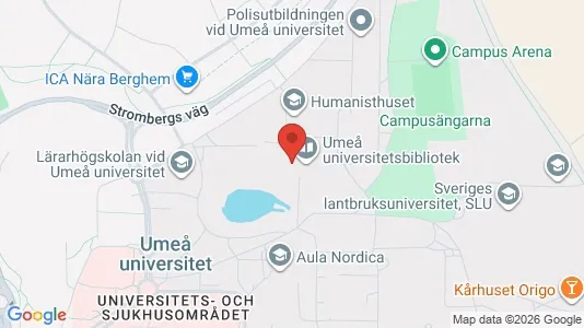 Lägenheter att hyra i Umeå - kort over placeringen