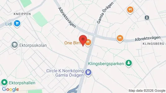 Lägenheter att hyra i Norrköping - kort over placeringen