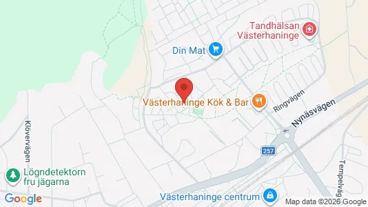 Lägenheter till salu i Haninge - kort over placeringen
