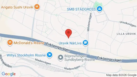 Lägenheter till salu i Sundbyberg - kort over placeringen
