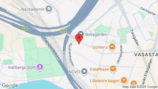 Bostadsrätter till salu i Vasastan - kort over placeringen