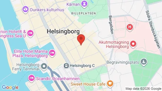 Lägenheter att hyra i Helsingborg - kort over placeringen
