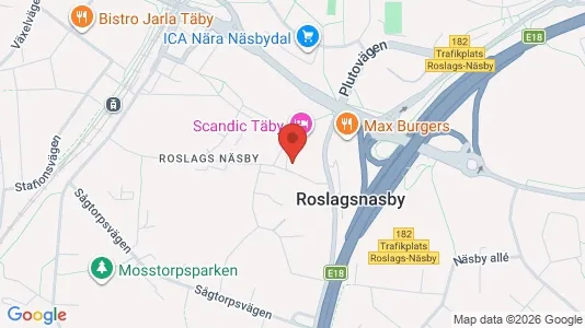 Lägenheter att hyra i Täby - kort over placeringen