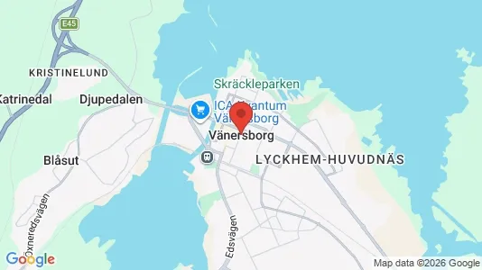 Hus att hyra i Vänersborg - kort over placeringen