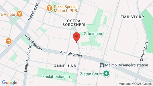 Lägenheter att hyra i Malmö Centrum - kort over placeringen