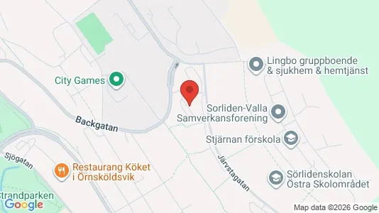 Lägenheter att hyra i Örnsköldsvik - kort over placeringen