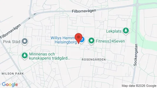 Lägenheter att hyra i Helsingborg - kort over placeringen