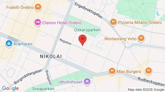 Lägenheter att hyra i Örebro - kort over placeringen