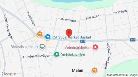 Lägenheter att hyra i Båstad - kort over placeringen