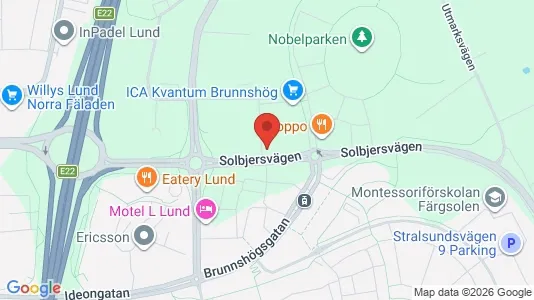 Lägenheter att hyra i Lund - kort over placeringen