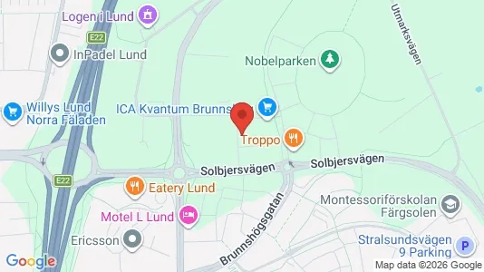 Lägenheter att hyra i Lund - kort over placeringen
