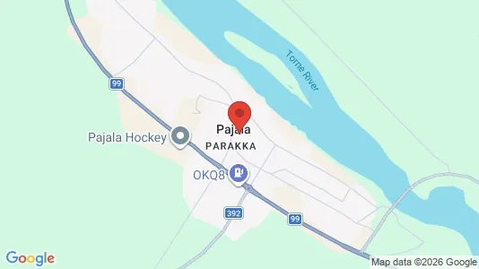 Hus till salu i Pajala - kort over placeringen