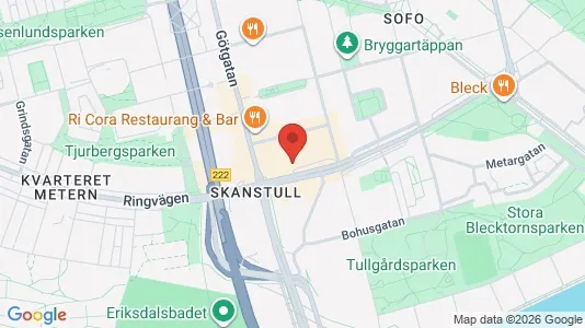 Bostadsrätter till salu i Södermalm - kort over placeringen