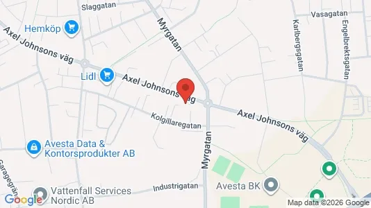 Bostadsrätter till salu i Avesta - kort over placeringen