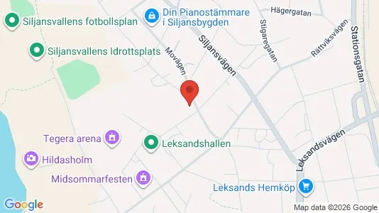 Lägenheter att hyra i Leksand - kort over placeringen