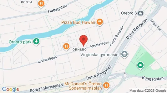 Lägenheter att hyra i Örebro - kort over placeringen
