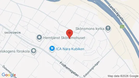 Lägenheter till salu i Sundsvall - kort over placeringen