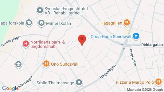 Lägenheter till salu i Sundsvall - kort over placeringen