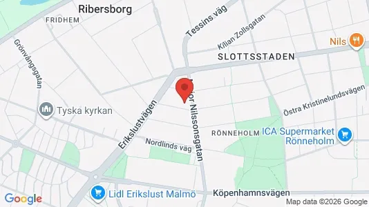 Lägenheter till salu i Malmö Centrum - kort over placeringen