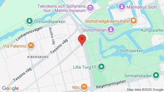 Lägenheter till salu i Malmö Centrum - kort over placeringen