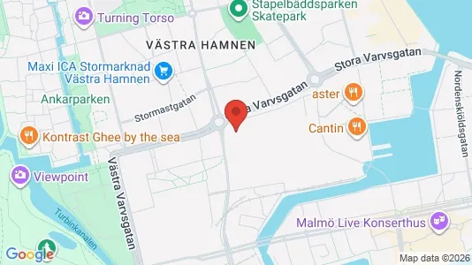 Lägenheter till salu i Malmö Centrum - kort over placeringen
