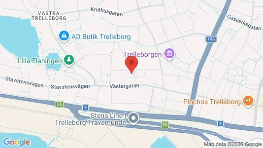 Lägenheter till salu i Trelleborg - kort over placeringen