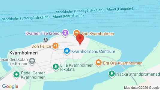 Lägenheter till salu i Nacka - kort over placeringen
