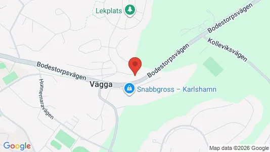 Lägenheter till salu i Karlshamn - kort over placeringen