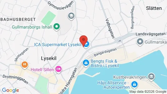 Lägenheter att hyra i Lysekil - kort over placeringen