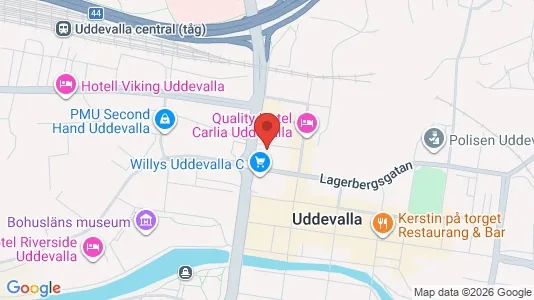 Lägenheter att hyra i Uddevalla - kort over placeringen