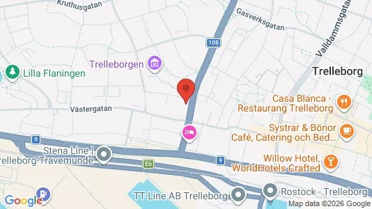 Lägenheter att hyra i Trelleborg - kort over placeringen