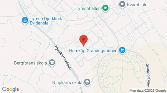 Lägenheter att hyra i Tyresö - kort over placeringen