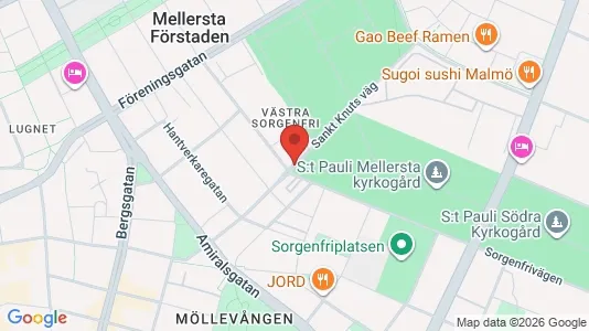 Lägenheter att hyra i Malmö Centrum - kort over placeringen