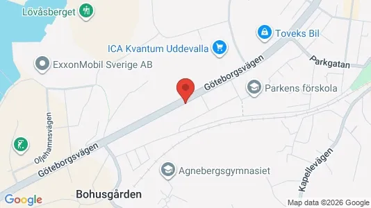 Lägenheter att hyra i Uddevalla - kort over placeringen