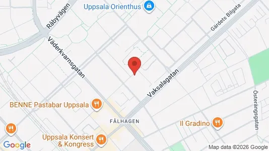 Lägenheter att hyra i Uppsala - kort over placeringen