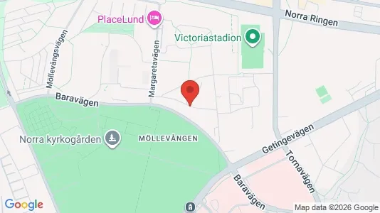 Lägenheter att hyra i Lund - kort over placeringen