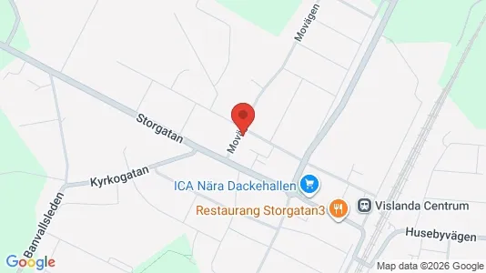 Lägenheter att hyra i Alvesta - kort over placeringen