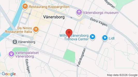Lägenheter att hyra i Vänersborg - kort over placeringen