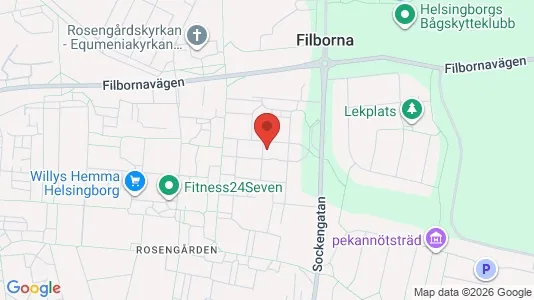 Lägenheter att hyra i Helsingborg - kort over placeringen