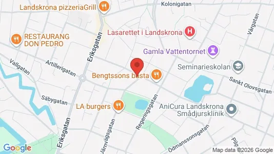 Bostadsrätter till salu i Landskrona - kort over placeringen