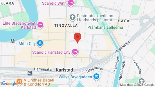 Bostadsrätter till salu i Karlstad - kort over placeringen