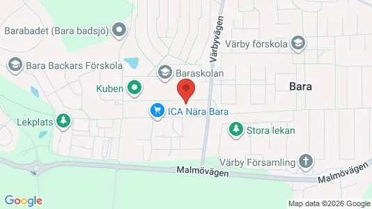 Bostadsrätter till salu i Svedala - kort over placeringen