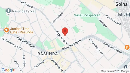 Bostadsrätter till salu i Solna - kort over placeringen