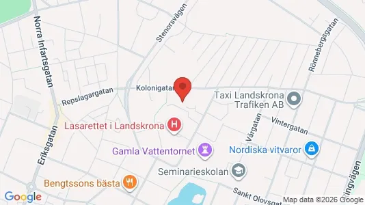 Bostadsrätter till salu i Landskrona - kort over placeringen