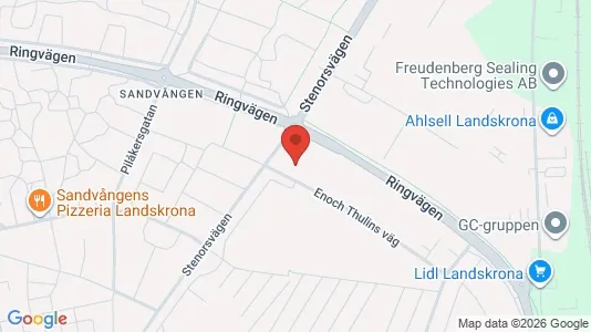 Bostadsrätter till salu i Landskrona - kort over placeringen