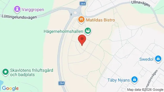 Bostadsrätter till salu i Täby - kort over placeringen