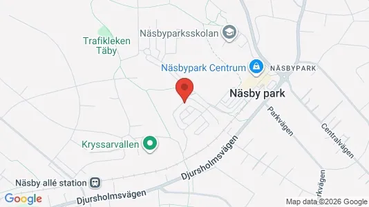 Bostadsrätter till salu i Täby - kort over placeringen